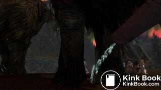 Mammoths snack on women (vore)