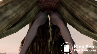 Mammoths snack on women (vore)