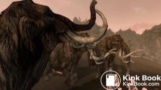 Mammoths snack on women (vore)