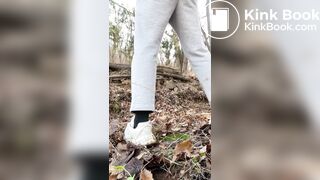 Korean Guy Pooping and Peeing in the Woods