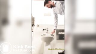 Hot Daddy Big Cock Spy in Toilet