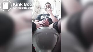 Dirty scat sissy boy. Smears face with shit