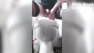 Dirty scat sissy boy. Smears face with shit