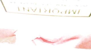 cute girl grabs her poop with toilet paper