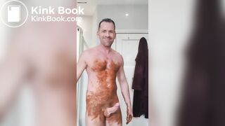 Proud gay guy smeared in shit models for you