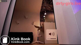 Dirty european girl playing with scat