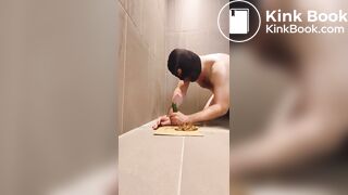 Chastity scat eating and puking