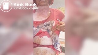 Tranny slut playing with her shit