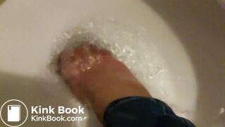 pantyhose wash shit in slow motion