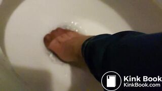 pantyhose wash shit in slow motion