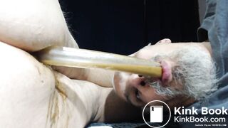sucking ass through a tube