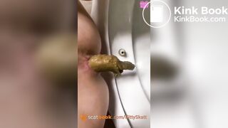 Huge nasty shit in fancy hotel toilet
