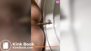 Huge nasty shit in fancy hotel toilet