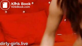 Top model looking girl get shit from ass with dild