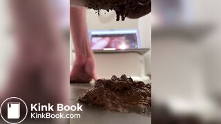 Scat play and cumshot