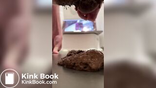 Scat play and cumshot