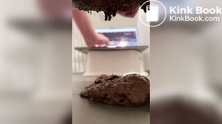 Scat play and cumshot