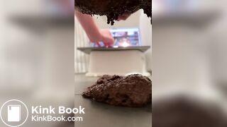 Scat play and cumshot