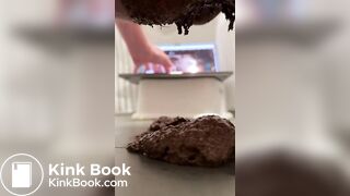 Scat play and cumshot