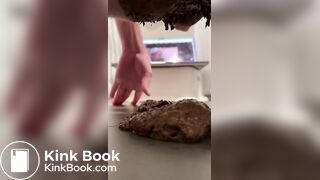 Scat play and cumshot