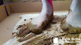 Blue Pantyhose Slow Motion brown shit