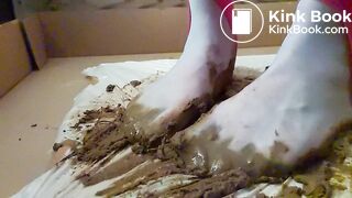 Blue Pantyhose Slow Motion brown shit