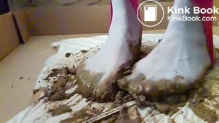 Blue Pantyhose Slow Motion brown shit