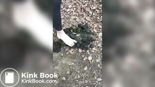 Girl Barefoot in Horse Shit