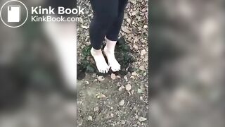 Girl Barefoot in Horse Shit