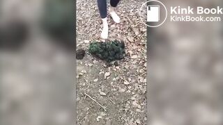 Girl Barefoot in Horse Shit