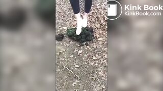 Girl Barefoot in Horse Shit