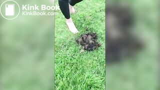 Girl Barefoot in Horse Shit 2