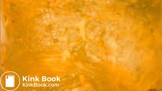 Jerking shit covered cock