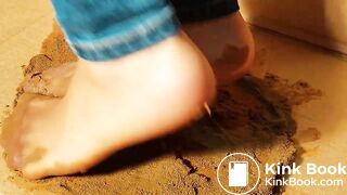 Brown pantyhose asian very mad