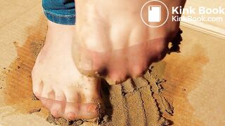 Brown pantyhose asian very mad