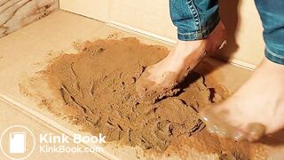 slowmotion pantyhose asian shitty feet