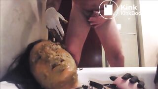 Hardcore slapin on shitwhore