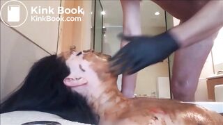 Hardcore slapin on shitwhore