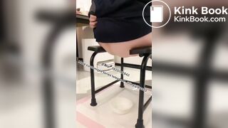 Beautiful girl poops in the toilet 15