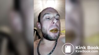 andy playing with and eating shit