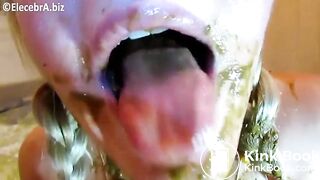 girl Human toilet scat in vomit