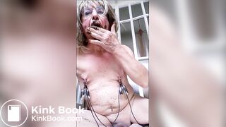 Shit eating with nipple clamp play