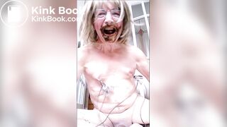 Shit eating with nipple clamp play