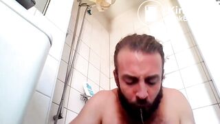 scat playing with condom