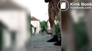 playing with shit outdoors