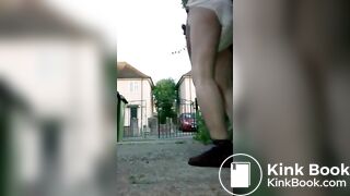 playing with shit outdoors