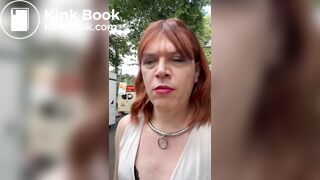 Sissy Dolly eats shit in public