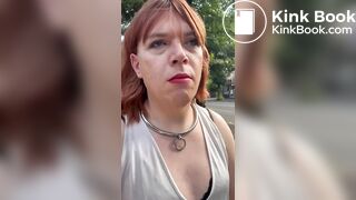 Sissy Dolly eats shit in public