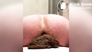 Shitting on the toilet seat