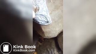 masturbating on abandoned shitty homeless panties